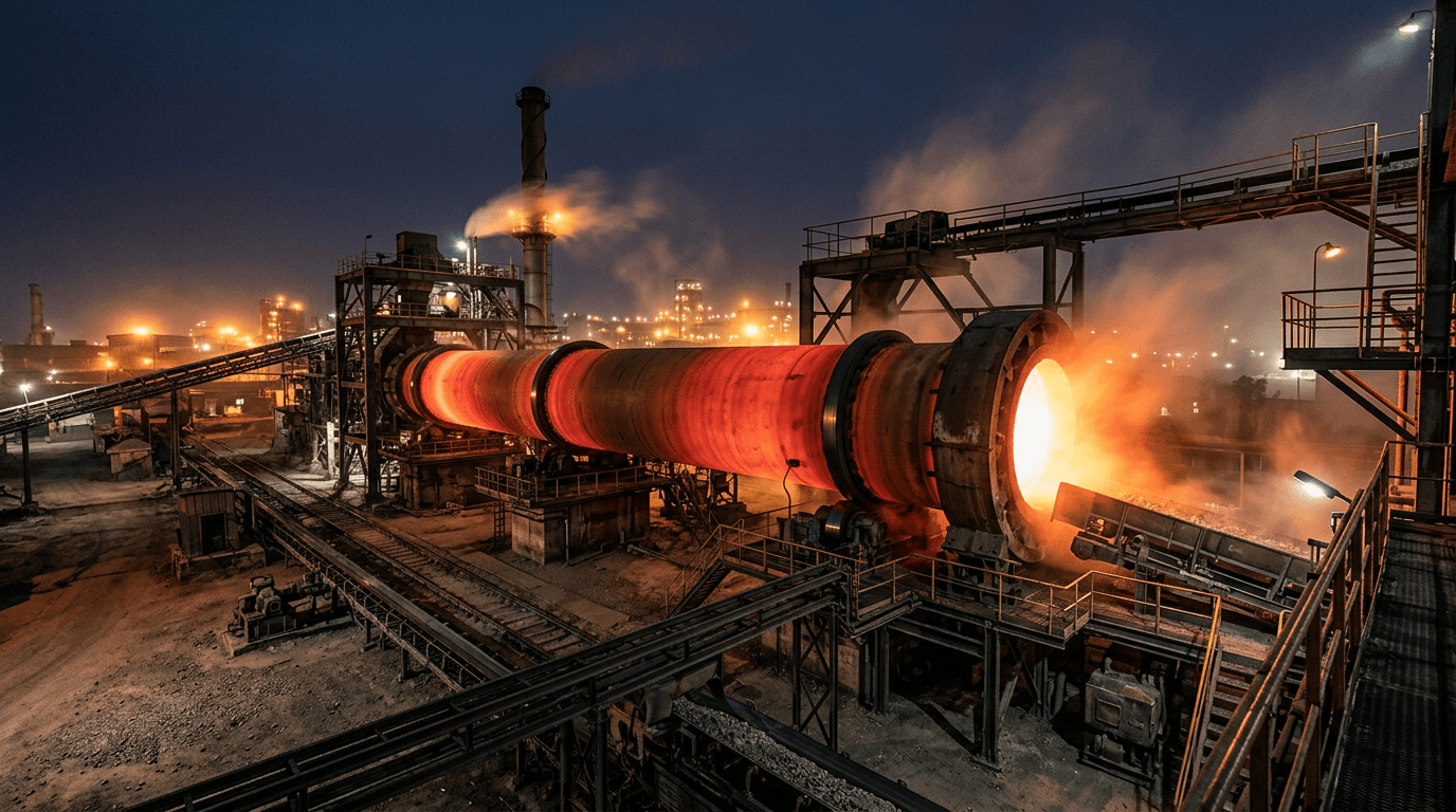 Rotary lime kiln — Vikas Lime Industries manufacturing facility